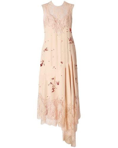 Erdem Embroidered Lace Cady Combo Midi Dress - Natural