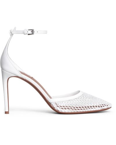 Alaïa High Fishnet Heels - White