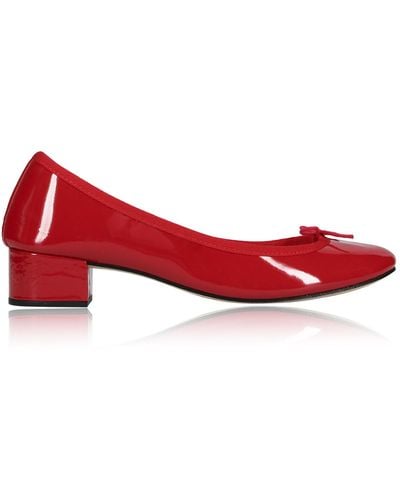 Repetto Camille Patent Leather Ballet Pumps - Red