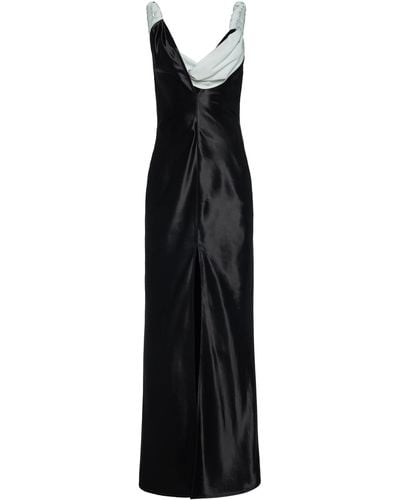 Bottega Veneta Twisted Satin Gown - Black