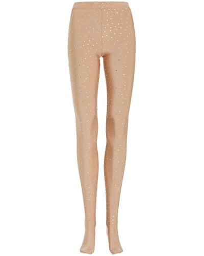 Alex Perry Rane Crystal-embellished Tights - Natural