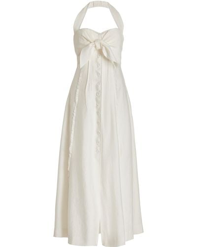 Cult Gaia Brylie Tie-detailed Midi Dress - White