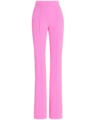 Alex Perry Reed Center-seam Stretch Crepe Pants - Pink