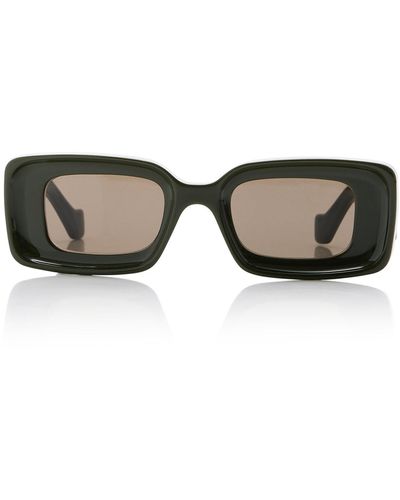 Loewe Anagram Square-frame Acetate Sunglasses - Green