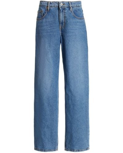 OUTLAND DENIM Avril Low-rise Organic Denim Wide-leg Jeans - Blue