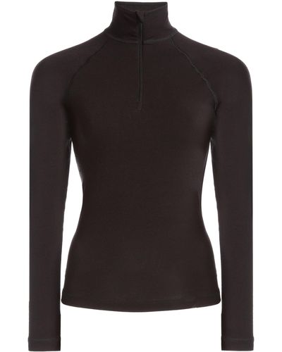 Balenciaga Half-zip Thermal Jersey Top - Black