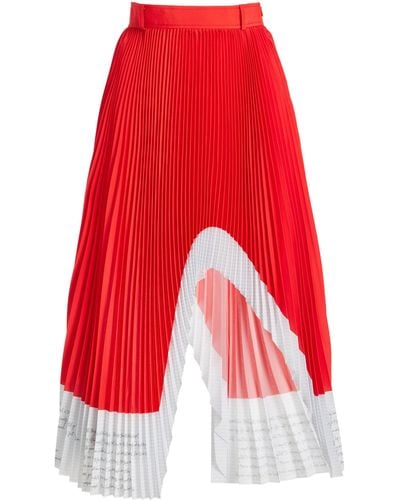 Thebe Magugu Proverbs Pleated Skirt - Red