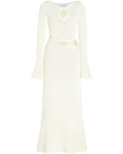 Significant Other Saoirse Cotton-blend Cutout Midi Dress - White