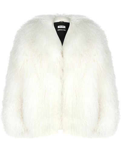 The Attico Mongolian Fur Coat - Natural