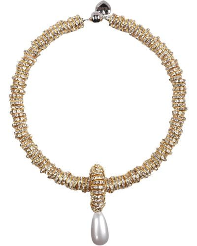 Julietta Pearl, Crystal Gold-tone Necklace - White