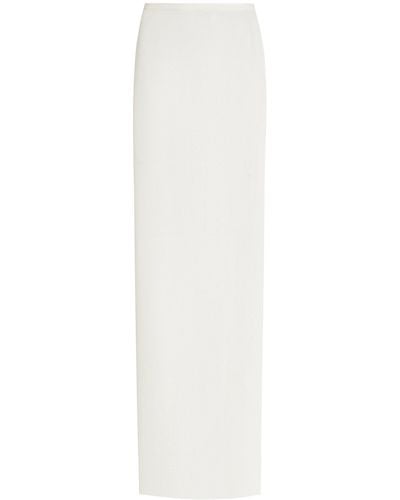 Nensi Dojaka Ribbed-knit Tube Skirt - White