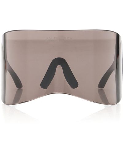 Balenciaga Geometrical/directional Wrap-frame Acetate Sunglasses - Black