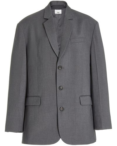 Frankie Shop Gelso Oversized Woven Blazer - Grey