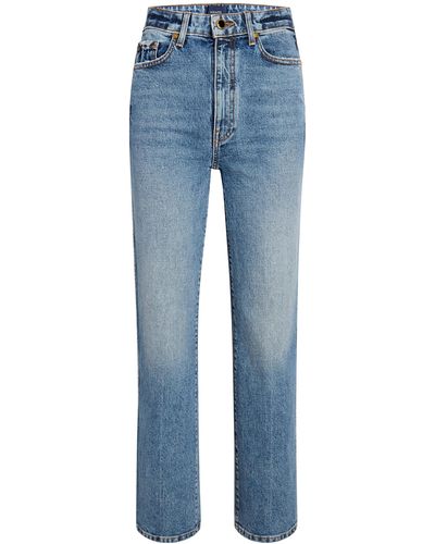 Khaite Danielle Rigid High-rise Straight-leg Jeans - Blue