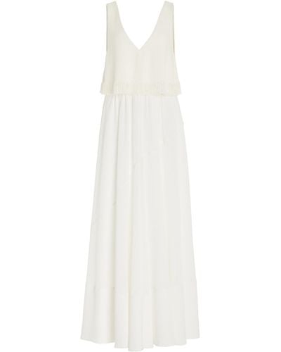 Proenza Schouler Textured Marocaine Maxi Dress - White