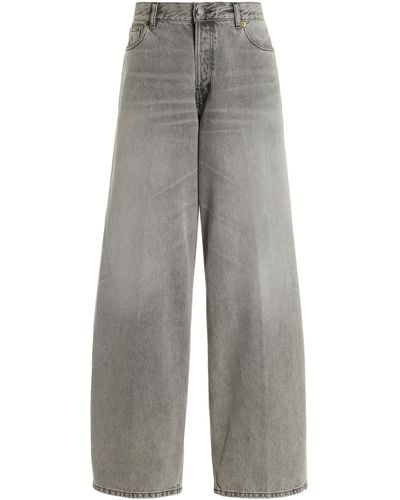 Haikure Bethany Rigid Drop-rise Wide-leg Jeans - Grey
