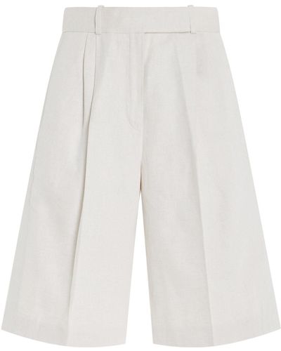 Proenza Schouler Jenny Cotton-linen Shorts - White