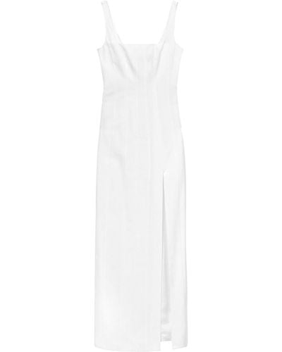 STAUD Portrait Cotton-blend Maxi Dress - White
