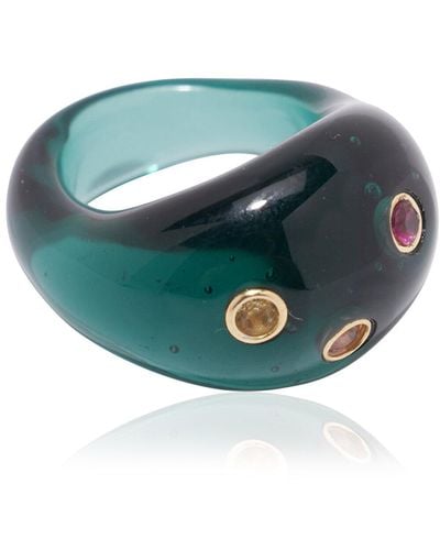 Lizzie Fortunato Monument Ring - Blue