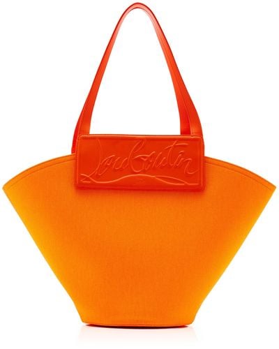 Christian Louboutin Loubishore Leather Tote Bag - Orange