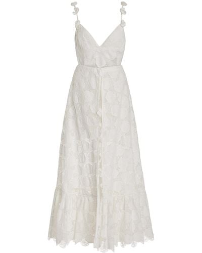 Alexis Armas Embroidered Lace Playsuit - White