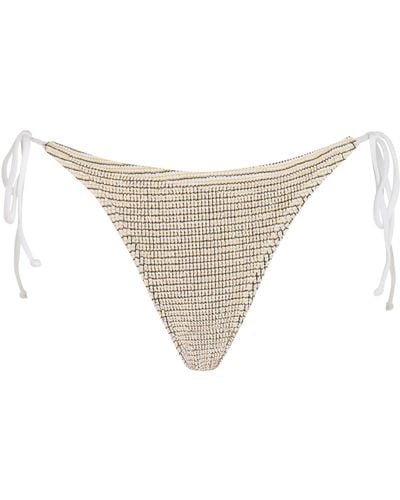 Bondeye Vista Triangle Bikini Bottom - White