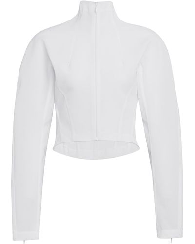 Alaïa Turtleneck Cropped Jacket - White