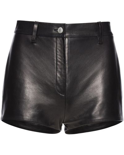 Magda Butrym High-rise Leather Mini Shorts - Black