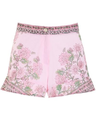 Juliet Dunn High-waisted Cotton Mini Shorts - Pink