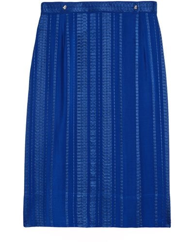 Zeus+Dione Nemea Silk-blend Wrap Skirt - Blue