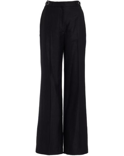 Gabriela Hearst Rhein Silk-wool Wide-leg Trousers - Black