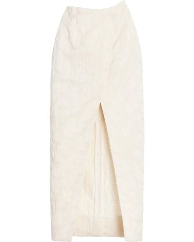 TOVE Priya Cotton-blend Pencil Midi Skirt - White