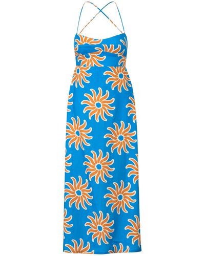 Cala de la Cruz Orly Dress in Azure main image 1