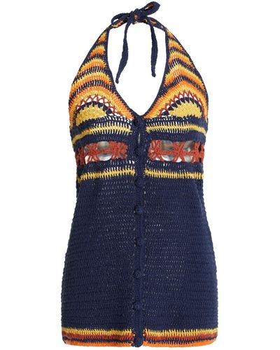 Akoia Swim Exclusive Crocheted Cotton Mini Dress - Multicolour