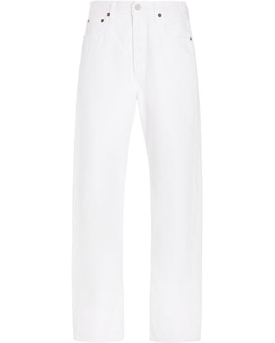 Agolde 90s Pinch Waist Rigid High-rise Straight-leg Jeans - White