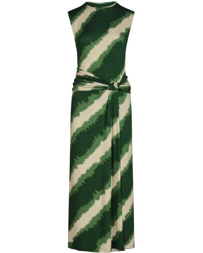 Johanna Ortiz Wrapped In Colour Tie Dye Maxi Dress - Green