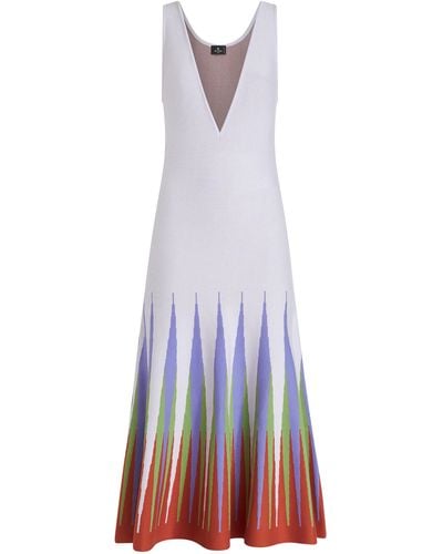 Etro Knit Midi Dress - White