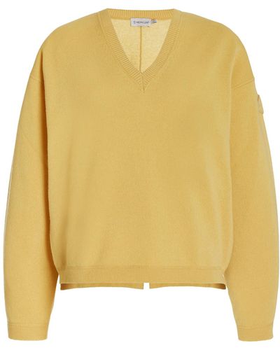 Moncler Wool-cashmere Sweater - Yellow
