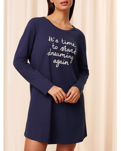 Triumph Nachthemd Nightdresses Ndk 03 Lsl X 10216556 - Blau