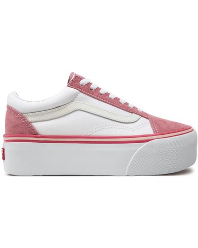 Vans Sneakers Aus Stoff Old Skool Stackform Vn0009Pz4481 Weiß - Pink