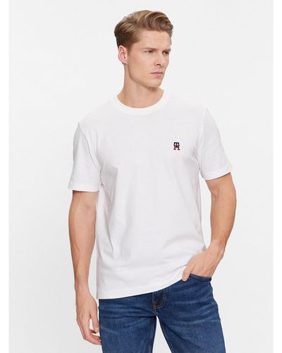 Tommy Hilfiger T-Shirt Small Imd Mw0Mw30054 Weiß Regular Fit