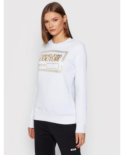 Versace Sweatshirt 71Hait12 Weiß Regular Fit