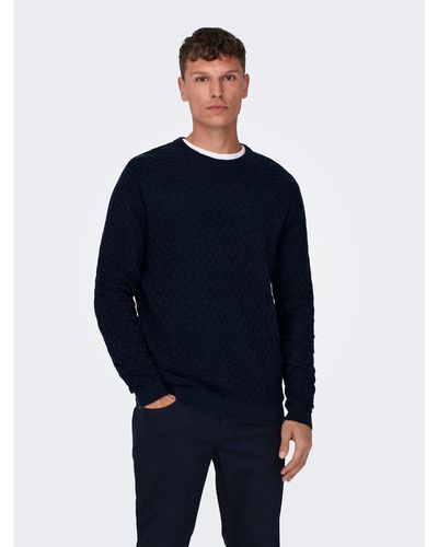 Only & Sons Pullover 22026559 Regular Fit - Blau