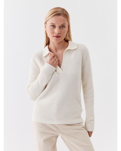 Calvin Klein Pullover K20K205837 Écru Regular Fit - Weiß