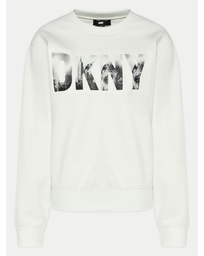 DKNY Sweatshirt P4Ahasid Weiß Regular Fit