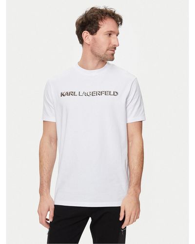 Karl Lagerfeld T-Shirt 755053 542221 Weiß Regular Fit