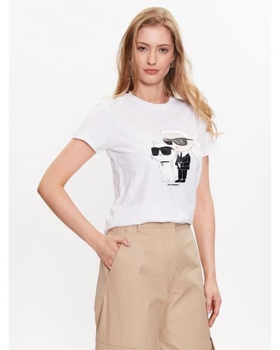 Karl Lagerfeld T-Shirt Ikonik 2.0 230W1704 Weiß Regular Fit