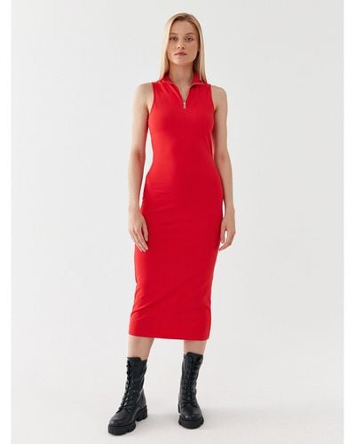 HUGO Kleid Für Den Alltag Nerie 50482713 Slim Fit - Rot