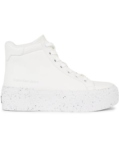 Calvin Klein Sneakers Bold Vulc Flatf Mid Laceup Wn Yw0Yw01230 Weiß