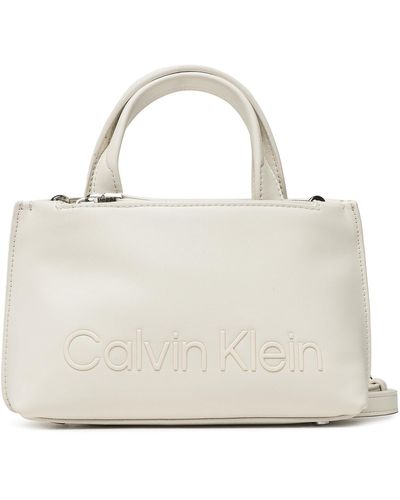 Calvin Klein Handtasche Ck Set Mini Tote K60K610167 - Weiß